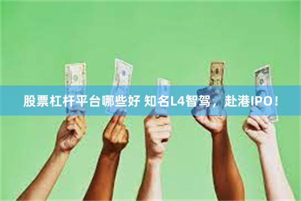 股票杠杆平台哪些好 知名L4智驾，赴港IPO！