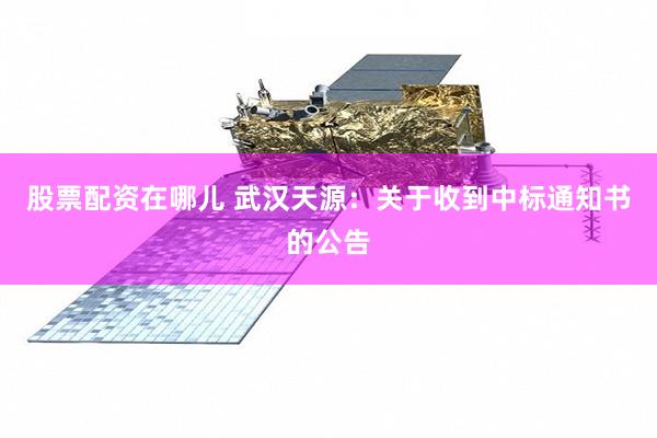 股票配资在哪儿 武汉天源：关于收到中标通知书的公告